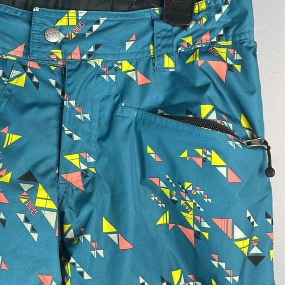 BETTY RIDES Mosiac Print Rocker Snowboard Ski Pant Teal Green 10K Waterproof S - Picture 4 of 16